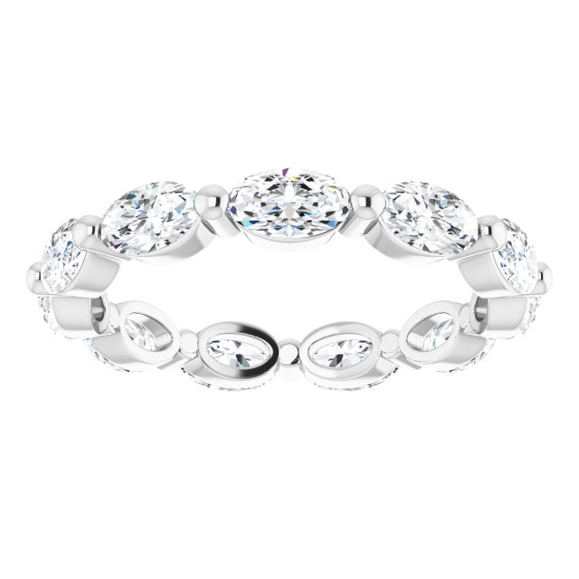 2.31 ct. Oval Diamond Eternity Band-VIRABYANI